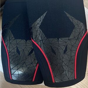 Black and Red Bull Design Knee Sleeves